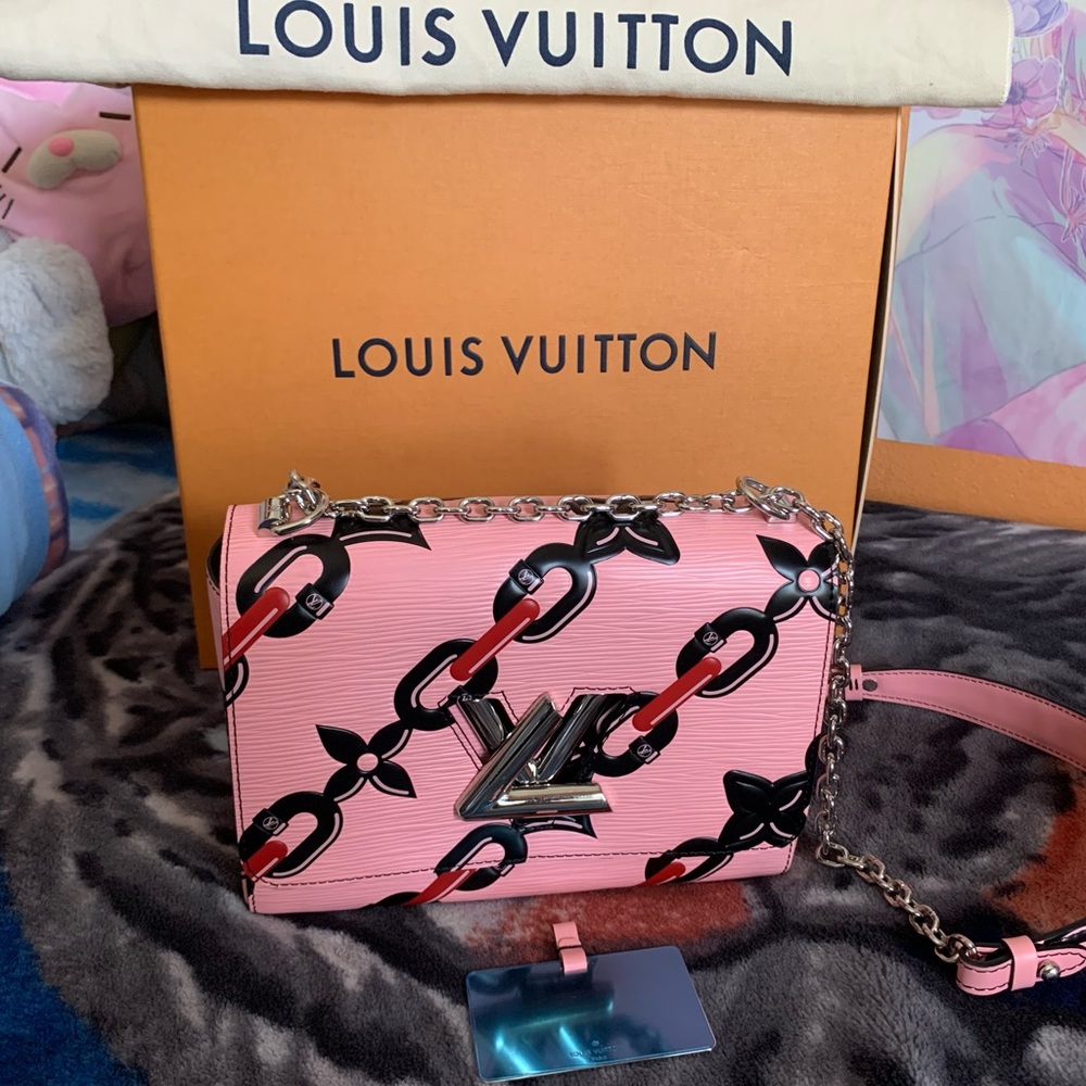 Louis Vuitton Pink Epi Chain Flower Twist MM